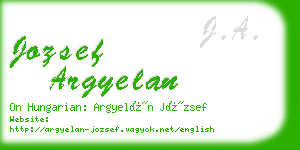 jozsef argyelan business card